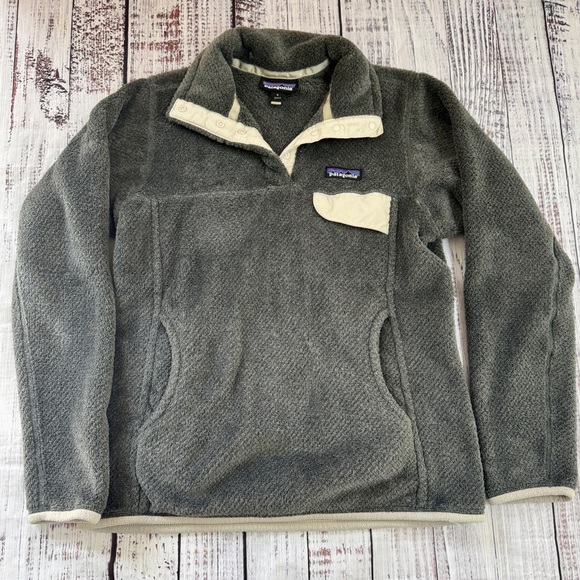 Patagonia Re-Tool Snap-T Pullover Gray Women’s Small Polartec - Picture 1 of 7